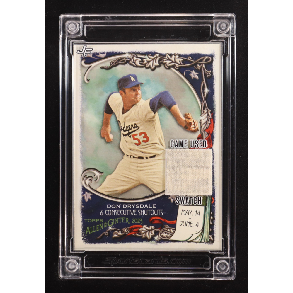 Don Drysdale 2024 Jersey Fusion Baseball Edition Game Used Swatch #DD60 at PristineAuction.com