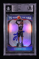 Allen Iverson Signed 2021-22 Panini 75 Years of the NBA Prizms Silver #38 / Optic (BGS) at PristineAuction.com