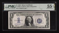 1934 United States Silver Certificate $1 One Dollar Blue Seal National Bank Note (PMG AC 55) at PristineAuction.com