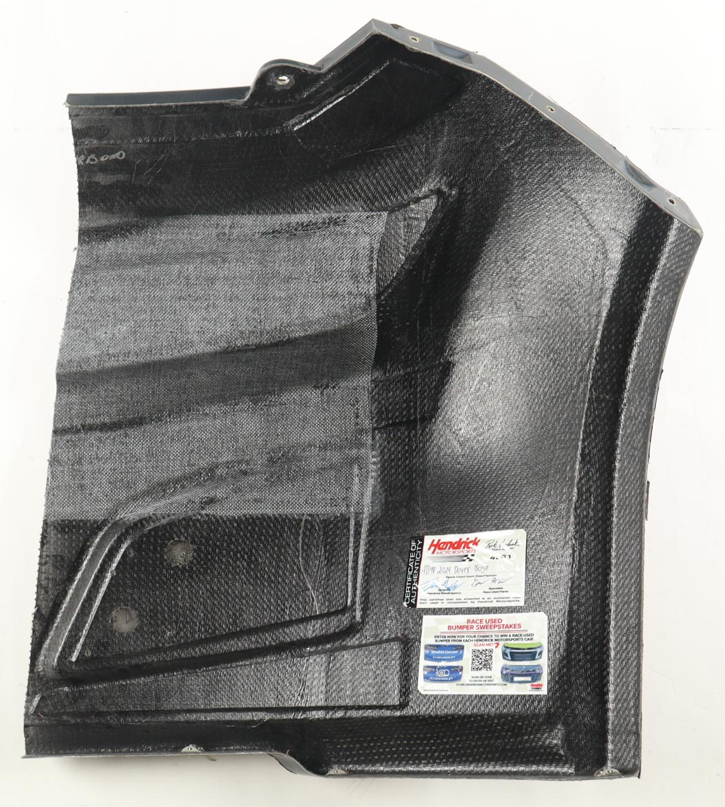 Alex Bowman Race-Used 2024 Dover Motor Speedway #48 Ally Partial Right Nose Car Piece (Hendrick Motorsports) at PristineAuction.com Alex Bowman Race-Used 2024 Dover Motor Speedway #48 Ally Partial Right Nose Car Piece (Hendrick Motorsports) at PristineAuction.com