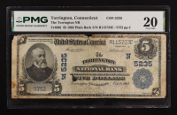 1902 United States The Torrington National Bank $5 Five Dollar National Bank Note - Blue Seal (PMG VF 20) at PristineAuction.com