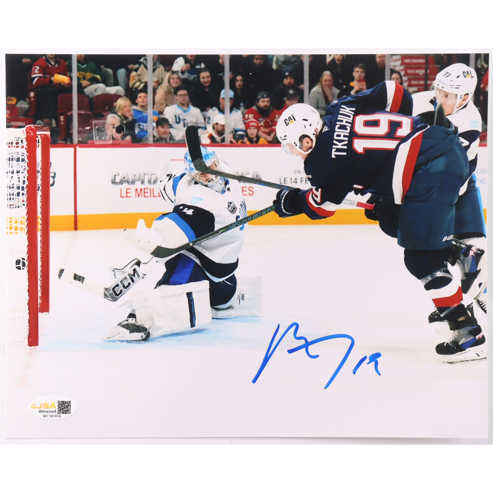 Matthew Tkachuk Signed Team USA 8x10 Photo (JSA) at PristineAuction.com