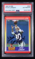 Steve Largent Signed 1990 Score #592 RB Inscribed "HOF '95" (PSA) at PristineAuction.com
