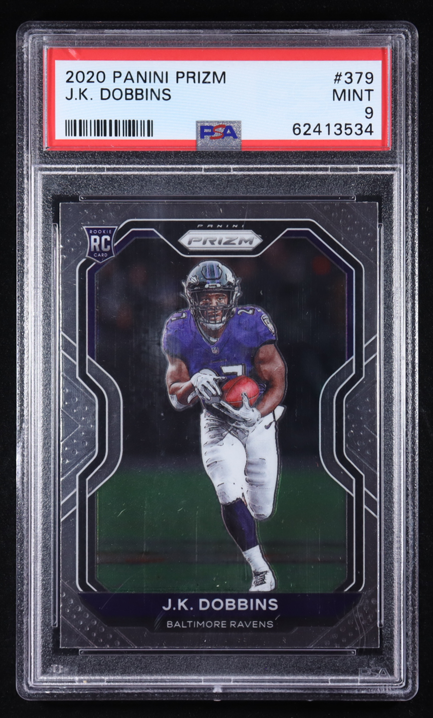 J.K. Dobbins 2020 Panini Prizm #379 RC (PSA 9) at PristineAuction.com J.K. Dobbins 2020 Panini Prizm #379 RC (PSA 9) at PristineAuction.com