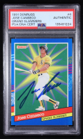 Jose Canseco Signed 1991 Donruss Grand Slammers #4 (PSA) at PristineAuction.com