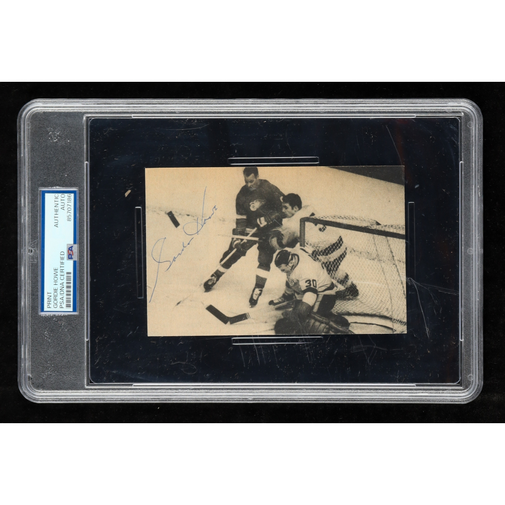 Gordie Howe Signed Red Wings 4x6 Photo (PSA) at PristineAuction.com