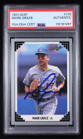 Mark Grace Signed 1991 Leaf #170 (PSA) at PristineAuction.com