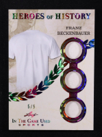 Franz Beckenbauer 2025 Leaf ITG Used Sports Heroes Of History Triple Relic Rainbow Foil #HH31 #5/5 at PristineAuction.com