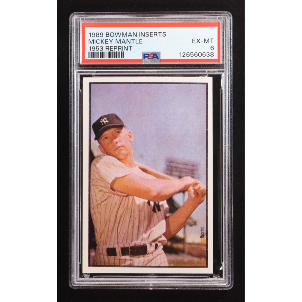 Mickey Mantle 1989 Bowman Inserts 1953 Reprint (PSA 6) at PristineAuction.com