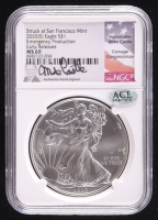 2020-(S) American Silver Eagle - Emergency Production Early Releases - Hand-Signed by Congressman Mike Castle (NGC MS69) at PristineAuction.com