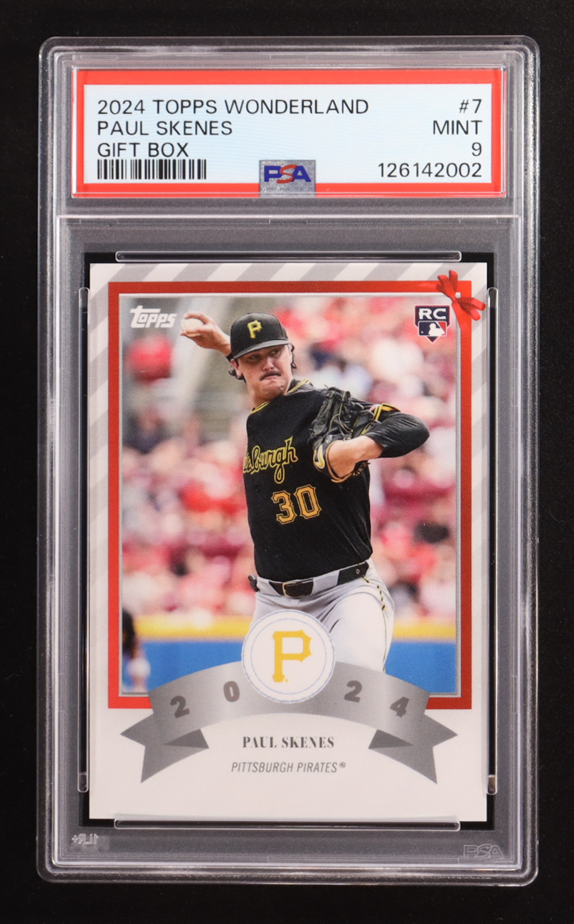 Paul Skenes 2024 Topps Wonderland Gift Box #7 RC (PSA 9) at PristineAuction.com Paul Skenes 2024 Topps Wonderland Gift Box #7 RC (PSA 9) at PristineAuction.com