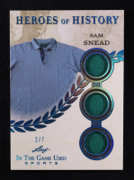 Sam Snead 2025 Leaf ITG Used Sports Heroes Of History Triple Relic Teal Foil #HH76 #2/7 at PristineAuction.com