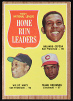 Orlando Cepeda / Willie Mays / Frank Robinson 1962 Topps #54 NL Home Run Leaders at PristineAuction.com