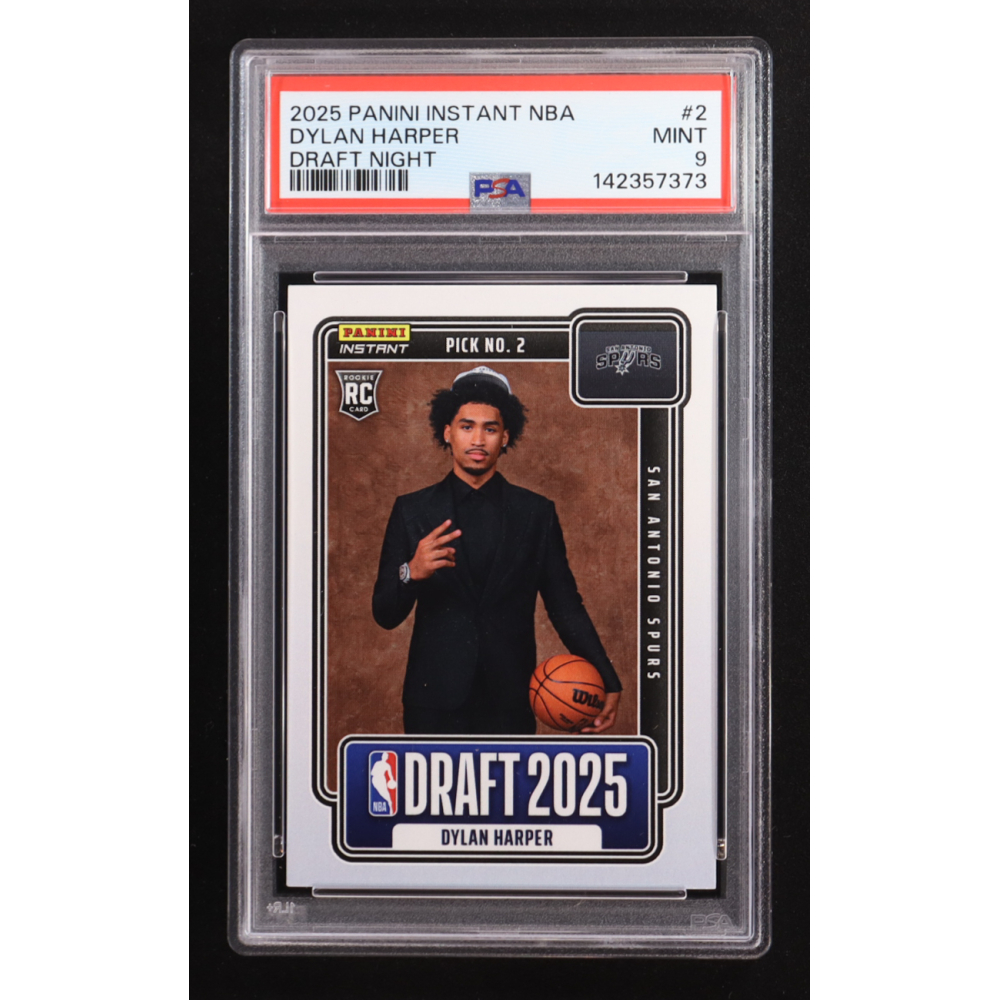 Dylan Harper 2025-26 Panini Instant NBA Draft Night #NBADN-2 RC #1/5547 (PSA 9) at PristineAuction.com