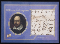 William Shakespeare 2025 Pieces of the Past Handwritten Relic #170 at PristineAuction.com
