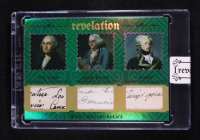 George Washington / Benjamin Franklin / Marquis de Lafayette 2025 Eternal Revelation World Celebrities Edition Triple History Relics Green Holofoil #NNO #4/5 at PristineAuction.com