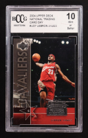 Lebron James 2004 Upper Deck National Trading Card Day #UD7 RC (BCCG 10) at PristineAuction.com