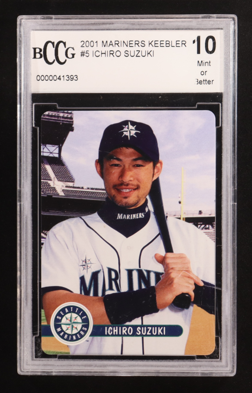 Ichiro Suzuki 2001 Keebler Mariners #5 RC (BCCG 10) at PristineAuction.com Ichiro Suzuki 2001 Keebler Mariners #5 RC (BCCG 10) at PristineAuction.com