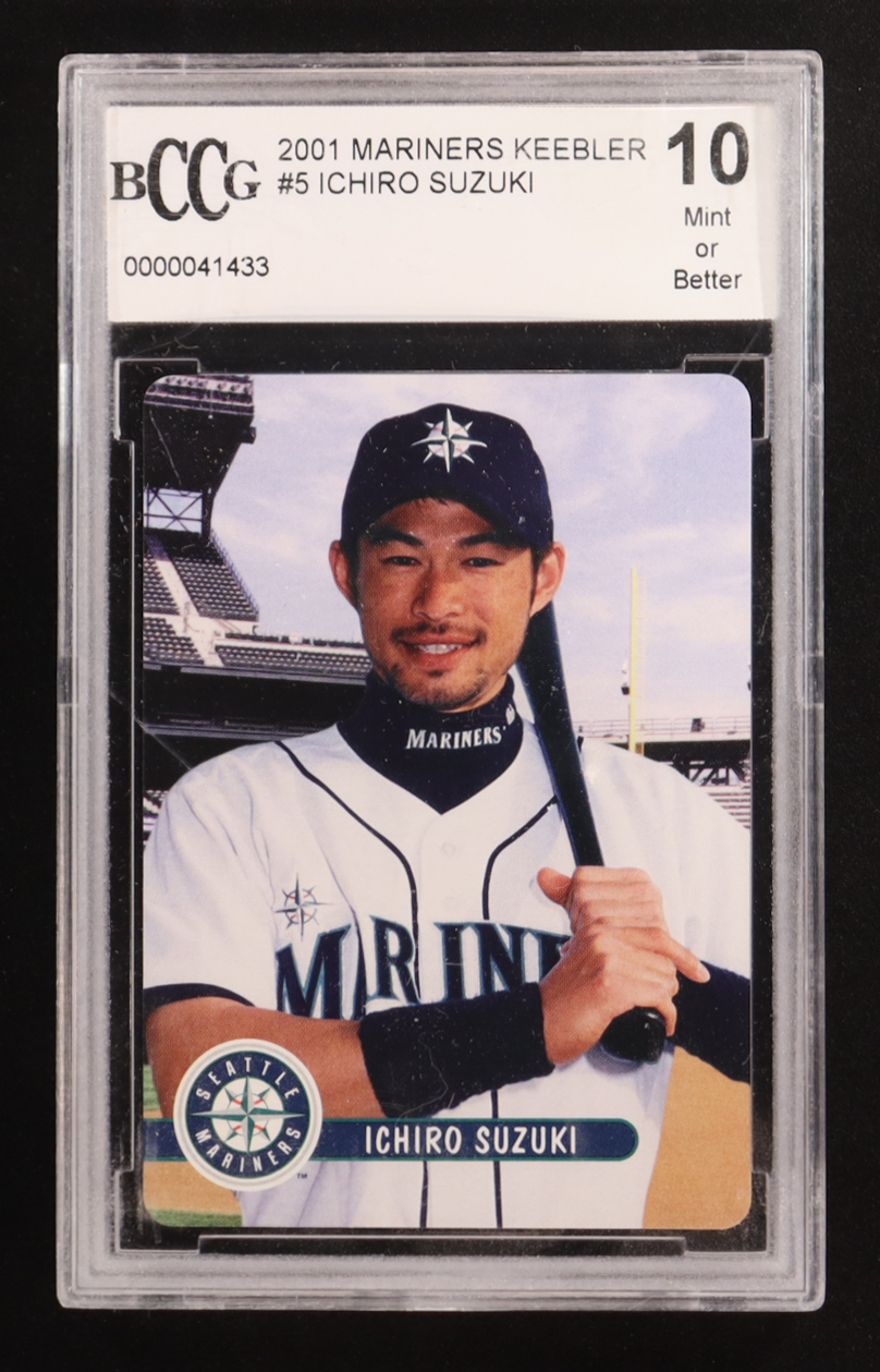 Ichiro Suzuki 2001 Keebler Mariners #5 RC (BCCG 10) at PristineAuction.com Ichiro Suzuki 2001 Keebler Mariners #5 RC (BCCG 10) at PristineAuction.com