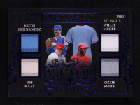 Keith Hernandez / Willie McGee / Jim Kaat / Ozzie Smith 2025 Leaf ITG Used Sports To the Victor Goes the Spoils Blue #VS15 #05/35 at PristineAuction.com