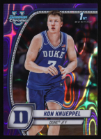 Kon Knueppel 2024-25 Bowman Chrome University Purple Lava Refractors #48 at PristineAuction.com