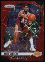Magic Johnson 2024-25 Panini Prizm Prizms Red Lazer #294 #25/35 at PristineAuction.com