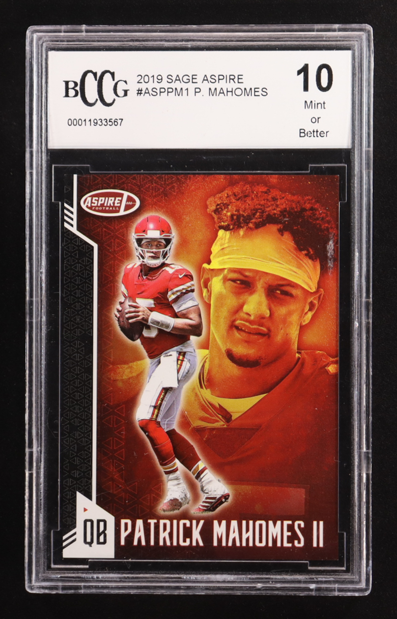 Patrick Mahomes II 2019 Sage Aspire #ASP-PM-1 (BCCG 10) at PristineAuction.com Patrick Mahomes II 2019 Sage Aspire #ASP-PM-1 (BCCG 10) at PristineAuction.com