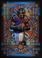 Lamar Jackson 2025 Panini Mosaic Stained Glass Oversized #1 at PristineAuction.com