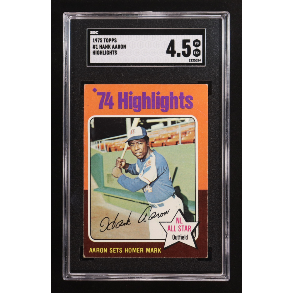 Hank Aaron 1975 Topps Highlights #1 (SGC 4.5) at PristineAuction.com