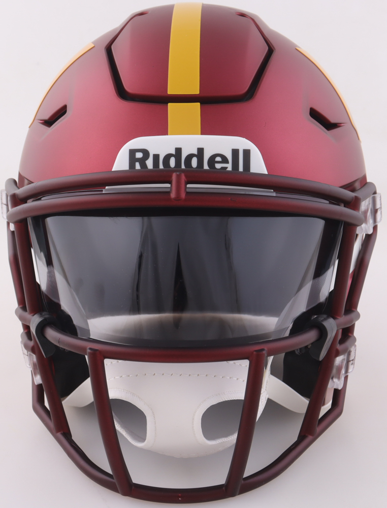 Mike Sainristil Signed Commanders Mid-Size SpeedFlex Helmet with Visor (JSA) at PristineAuction.com Mike Sainristil Signed Commanders Mid-Size SpeedFlex Helmet with Visor (JSA) at PristineAuction.com