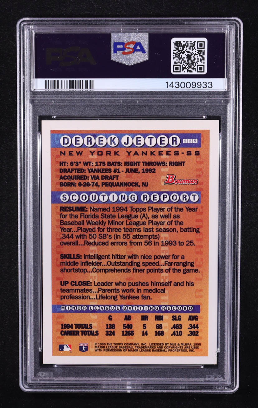 Derek Jeter 1995 Bowman #229 Foil RC (PSA 7) at PristineAuction.com Derek Jeter 1995 Bowman #229 Foil RC (PSA 7) at PristineAuction.com