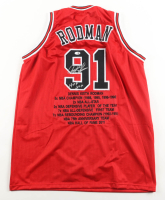 Dennis Rodman Signed Career Highlight Stat Jersey Inscribed "HOF 2011" (JSA) at PristineAuction.com
