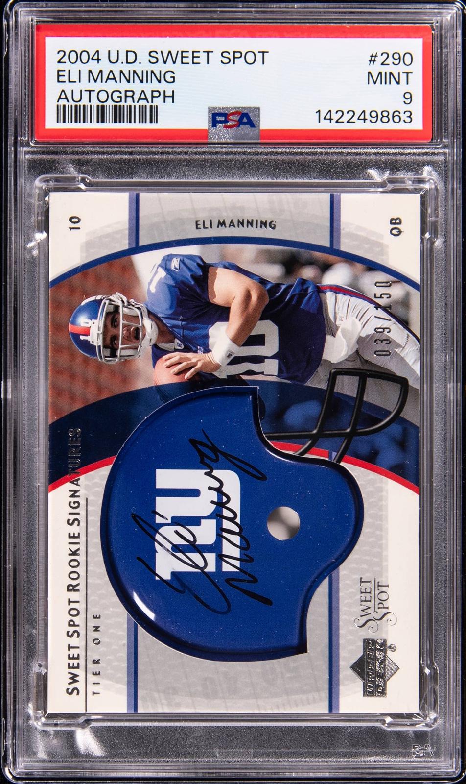 Eli Mannig 2004 Upper Deck Sweet Spot Autograph #290 #039/150 (PSA 9) at PristineAuction.com Eli Mannig 2004 Upper Deck Sweet Spot Autograph #290 #039/150 (PSA 9) at PristineAuction.com