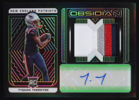 Tyquan Thornton 2022 Panini Obsidian Patch Autograph Electric Etch Green #217 #28/50 RC at PristineAuction.com