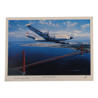 Larry Girard Signed Stan Stokes "Sentimental Journey" Lithograph Inscribed "TWA CAPT." (AIV) at PristineAuction.com
