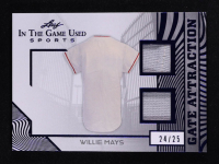Willie Mays 2025 Leaf ITG Used Sports Gate Attraction Dual Relic Blue Foil #GA45 #24/25 at PristineAuction.com
