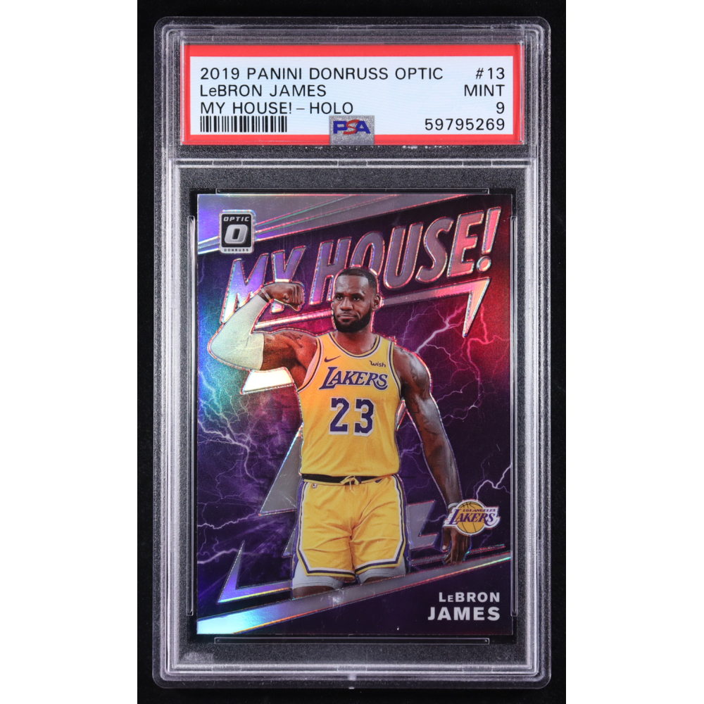 LeBron James 2019-20 Donruss Optic My House Holo #13 (PSA 9) at PristineAuction.com