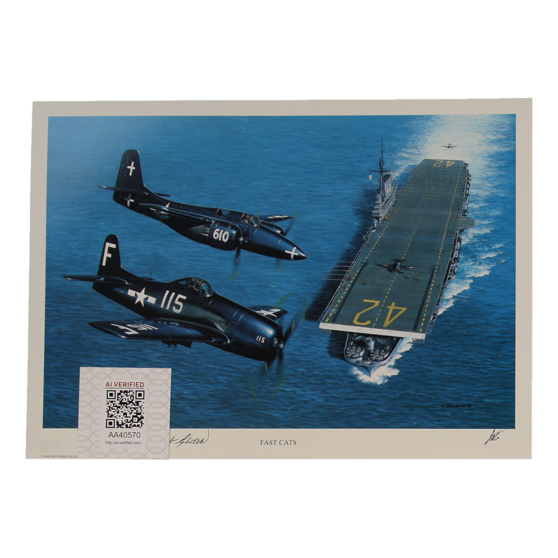 Robert M. Elder Signed Stan Stokes "Fast Cats" Lithograph (AIV) at PristineAuction.com Robert M. Elder Signed Stan Stokes "Fast Cats" Lithograph (AIV) at PristineAuction.com