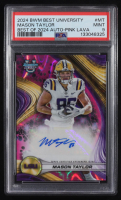 Mason Taylor 2024 Bowman's Best University Best of '24 Autographs Pink Lava Refractors #BOAMT #031/100 (PSA 9) at PristineAuction.com
