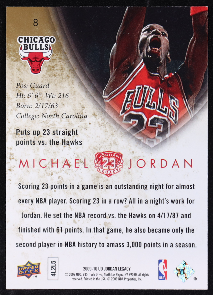 Michael Jordan 2009-10 Upper Deck Michael Jordan Legacy Collection #8 at PristineAuction.com Michael Jordan 2009-10 Upper Deck Michael Jordan Legacy Collection #8 at PristineAuction.com