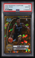 Kam Jones 2024-25 Bowman Chrome Sapphire University Gold Refractors #39 #45/50 (PSA 10) at PristineAuction.com