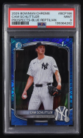 Cam Schlittler 2025 Bowman Chrome Prospects Blue Reptilian Refractors #BCP166 #075/150 (PSA 9) at PristineAuction.com