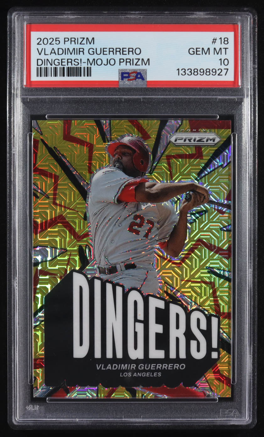 Vladimir Guerrero 2025 Panini Prizm Dingers Prizms Mojo #18 #03/25 (PSA 10) at PristineAuction.com Vladimir Guerrero 2025 Panini Prizm Dingers Prizms Mojo #18 #03/25 (PSA 10) at PristineAuction.com