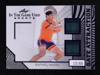 Rafael Nadal 2025 Leaf ITG Used Sports Gate Attraction Dual Relic Blue Foil #GA33 #12/55 at PristineAuction.com