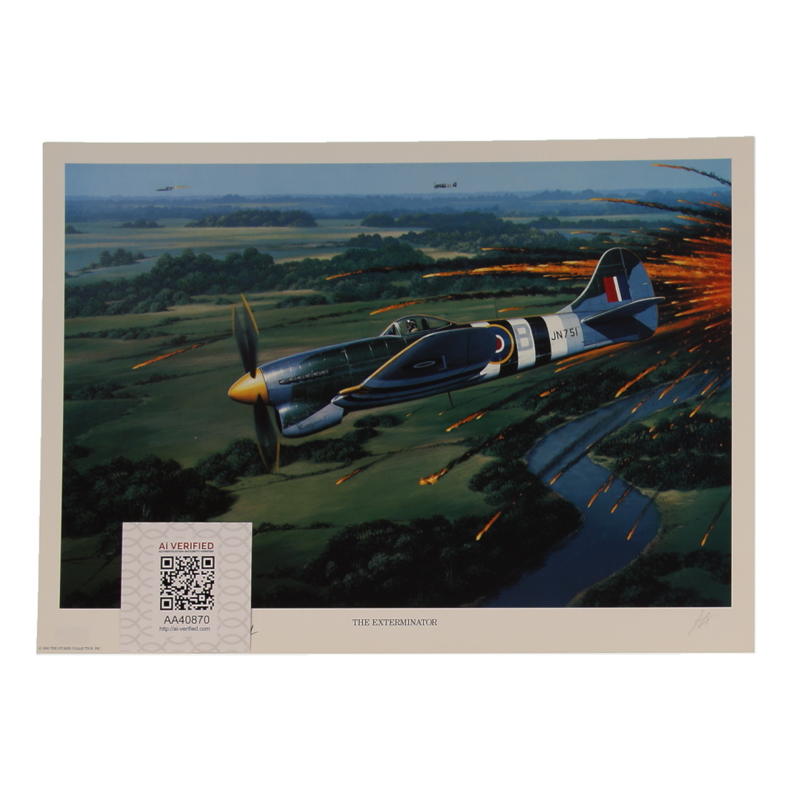 Roland Beamont Signed Stan Stokes "The Exterminator" Lithograph (AIV) at PristineAuction.com Roland Beamont Signed Stan Stokes "The Exterminator" Lithograph (AIV) at PristineAuction.com