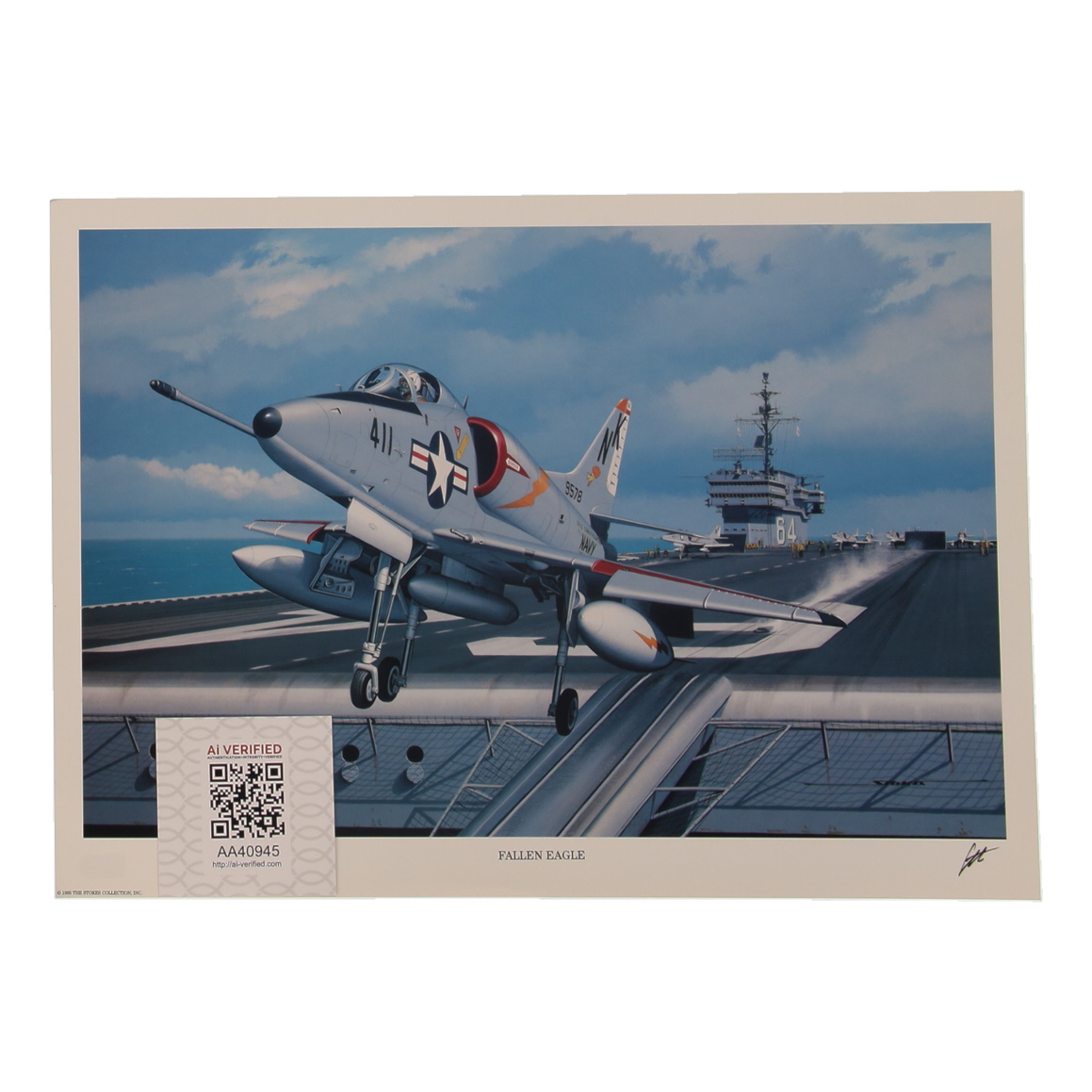 Everett Alvarez Signed Stan Stokes "Fallen Eagle" Lithograph (AIV) at PristineAuction.com Everett Alvarez Signed Stan Stokes "Fallen Eagle" Lithograph (AIV) at PristineAuction.com