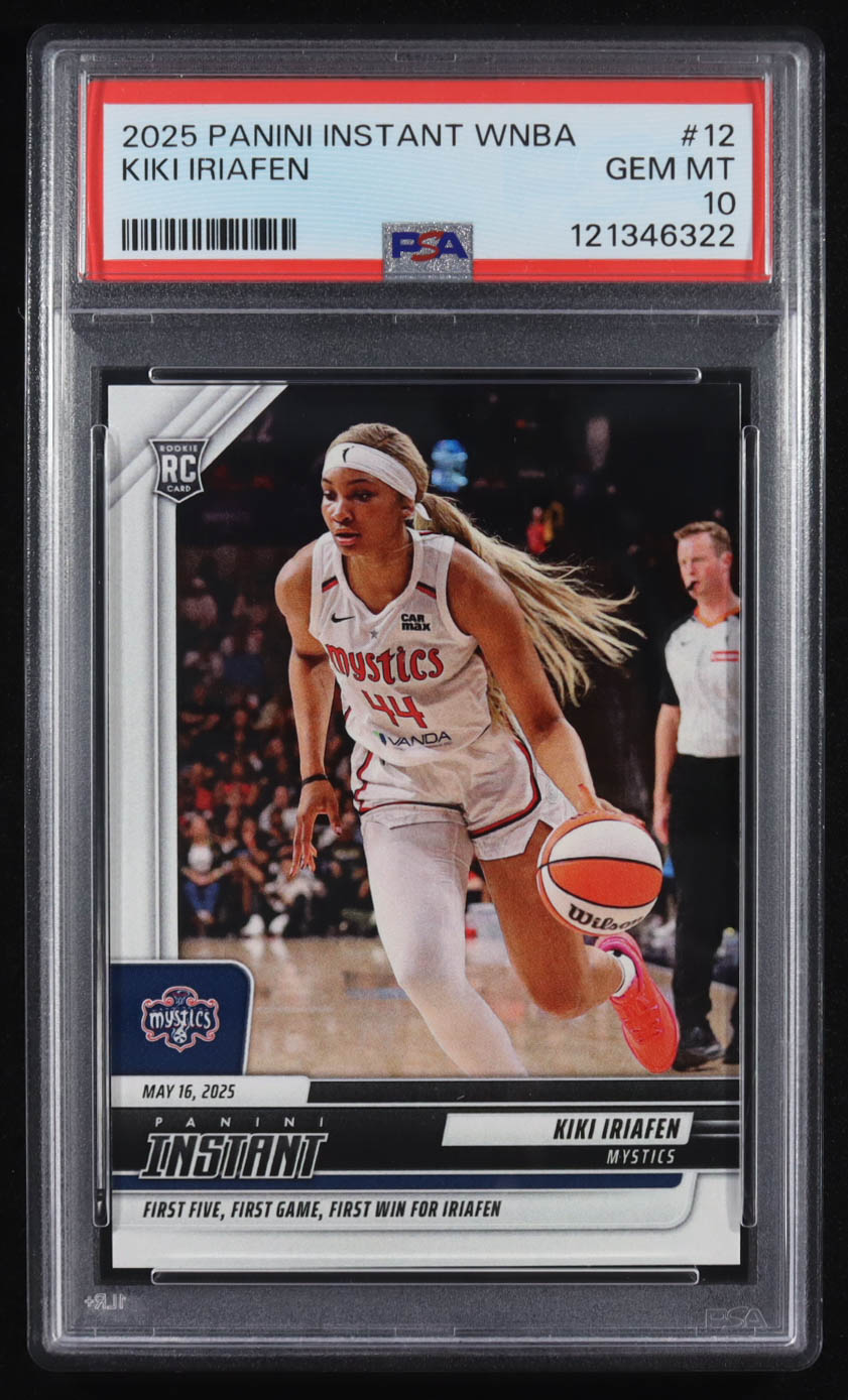 Kiki Iriafen 2025 Panini Instant WNBA #12 RC (PSA 10) at PristineAuction.com Kiki Iriafen 2025 Panini Instant WNBA #12 RC (PSA 10) at PristineAuction.com