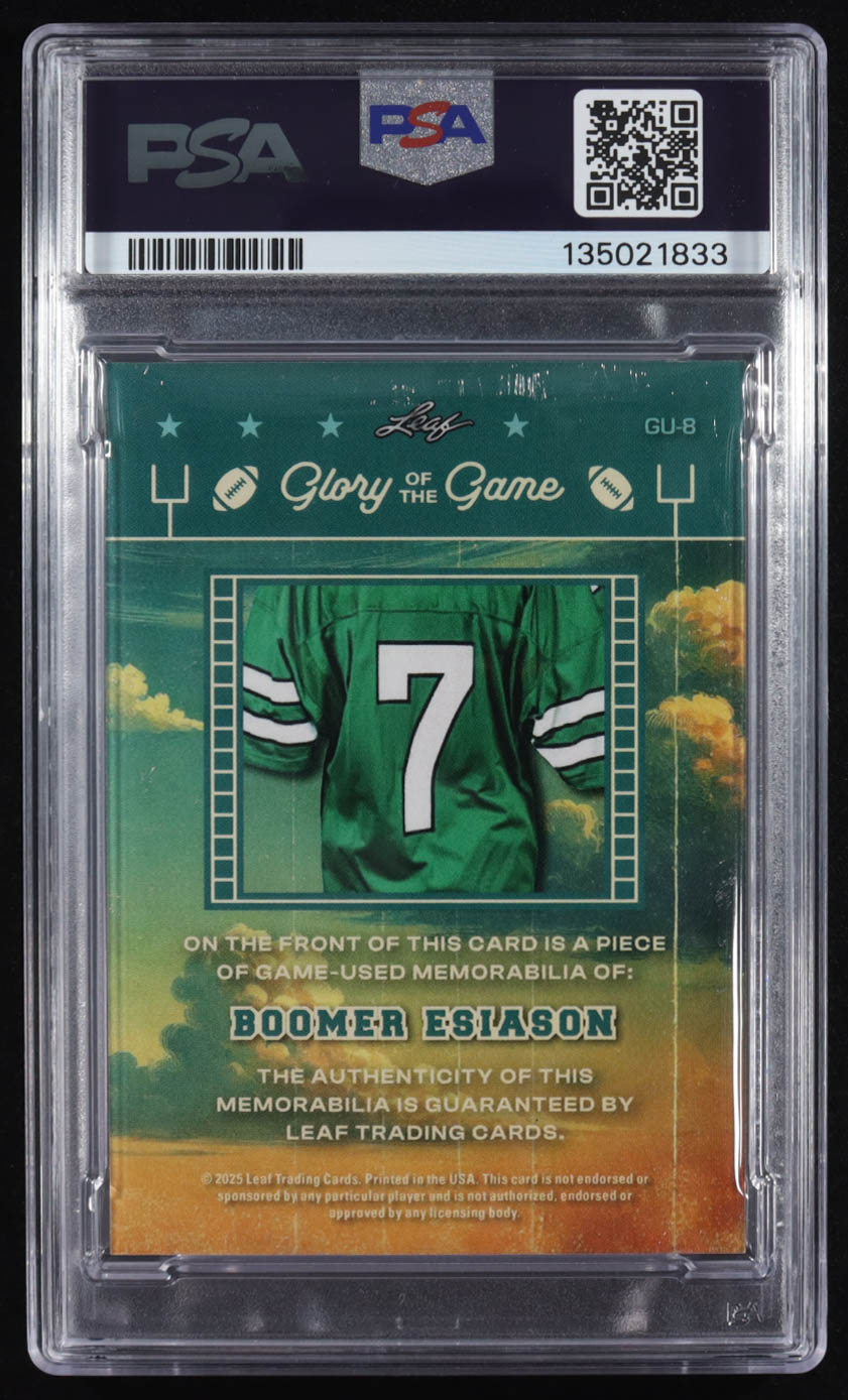 Boomer Esiason 2025 Leaf Glory of the Game Glory of the Game Used #GU8 #25/40 (PSA) at PristineAuction.com Boomer Esiason 2025 Leaf Glory of the Game Glory of the Game Used #GU8 #25/40 (PSA) at PristineAuction.com