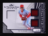Pete Rose 2025 Leaf ITG Used Sports Gate Attraction Dual Relic Blue Foil #GA32 #1/30 at PristineAuction.com