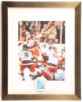 "The Miracle on Ice Team USA" Custom Framed Photo Display with Lake Placid Lapel Pin at PristineAuction.com